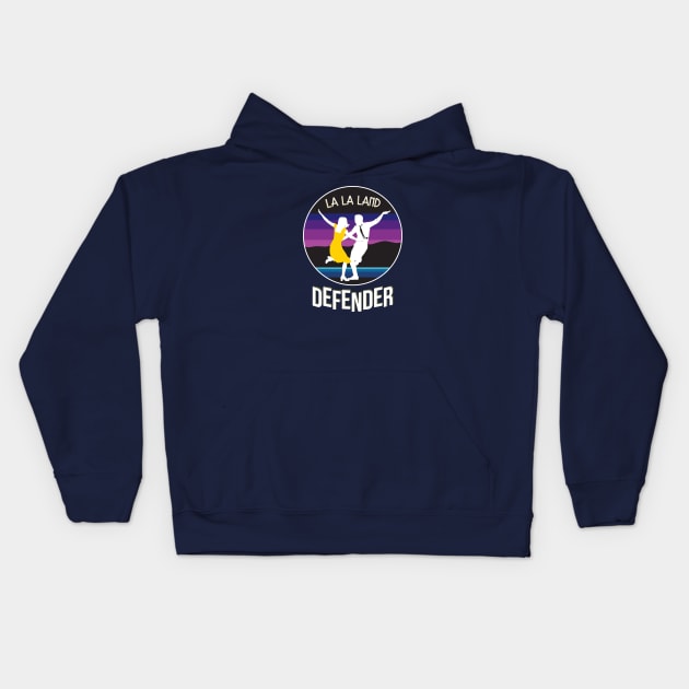 La La Land Defender Kids Hoodie by Lights, Camera, Podcast